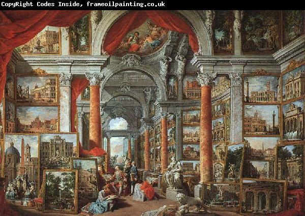 Giovanni Paolo Pannini Picture gallery with views of modern Rome